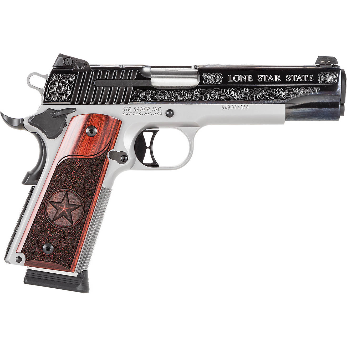 Buy SIG SAUER 1911 TEXAS ENGRAVED TWO-TONE 45 ACP FULL-SIZED 8-ROUND PISTOL Online